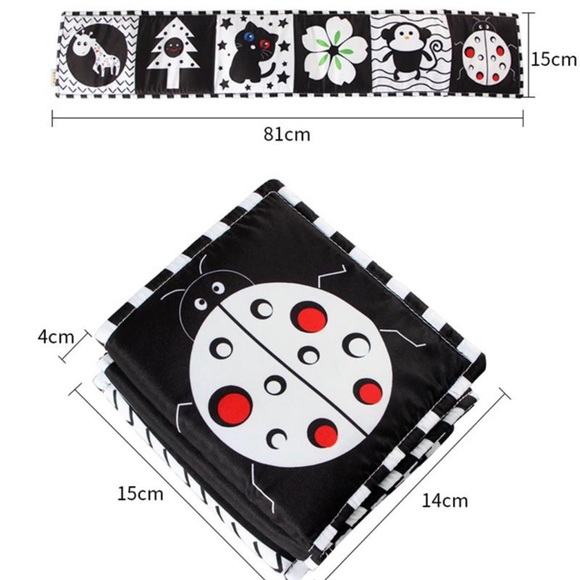 High contrast black and white baby books, early development sensory books - Picture 4 of 5